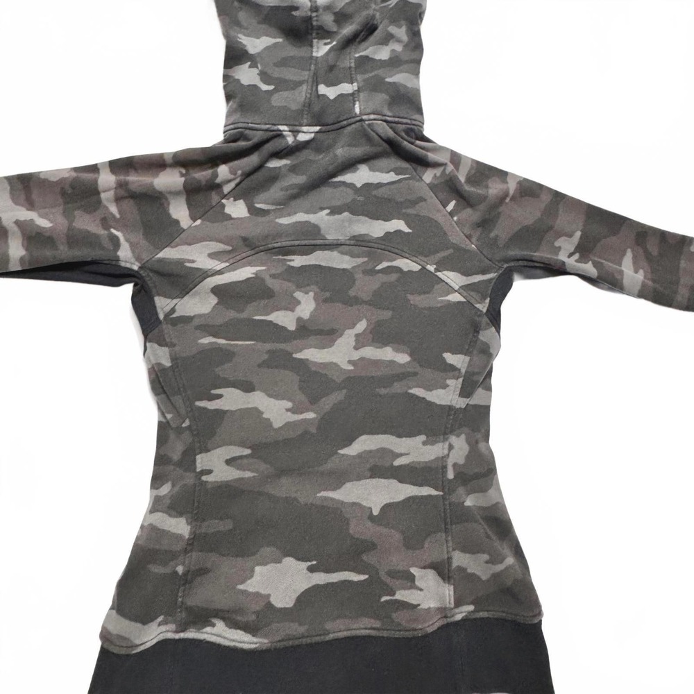 ATHLETA Hoodie Women's MT Medium Tall Full Zip Jacket Sweatshirt Thumb Holes - Picture 2 of 8